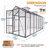 6x14FT Walk-in Outdoor Greenhouse - Polycarbonate Garden Greenhouse with Sturdy Aluminum Frame, Adjustable Vents, Lockable Door & UV Protection for Backyard-124615611