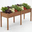 30"H Outdoor Wood Raised Bed, Garden Planter Box with Breathable Fabric Bottom-125177312-125177313