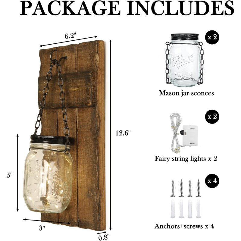 Blue Mason Jar Strand Lamp Rustic Light Set Farmhouse Country Home Yard Decor Blue Mason Jar Strand Lamp Rustic Light Set Farmhouse Country Home Yard Decor