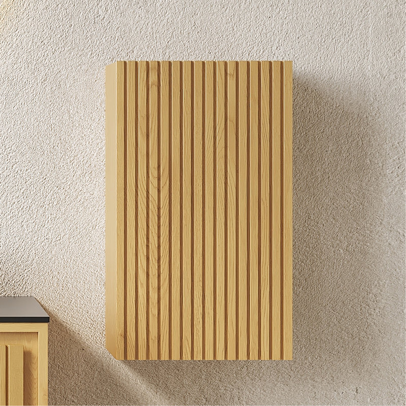 Armoire de rangement murale pour salle de bain 23 po - Grain de chêne étroit et pratique