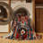Machine Washable Art Deco Brown Area Rug-1322485244