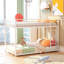 Lit superposé simple au-dessus d'un lit simple en métal, lit superposé bas avec échelle-519051374