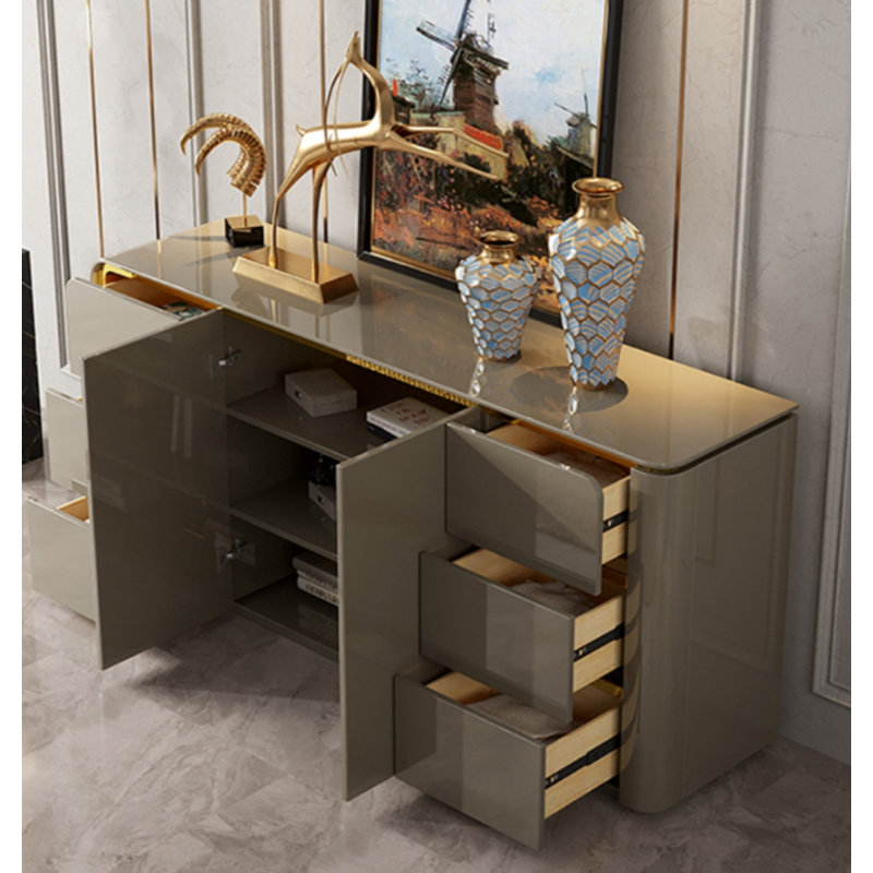 Commode de luxe simple à lumière simple, Kaki