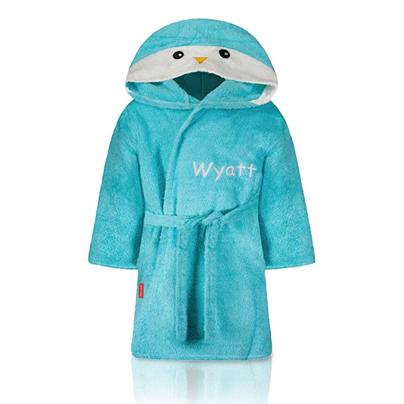 Peignoir Aarv, Bleu clair / blanc, M, Oui