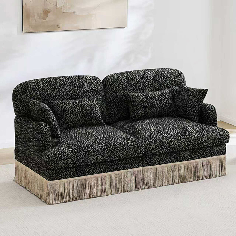 Canapé Comfy Leopard, Green Black Chenille