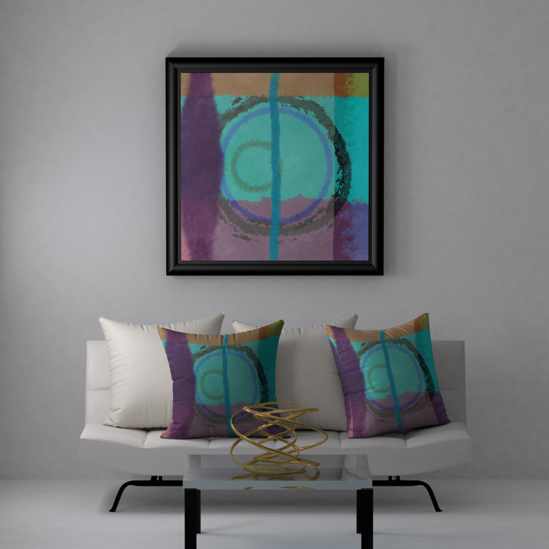 Abstract Reversible Throw Pillow, 18" H x 18" W