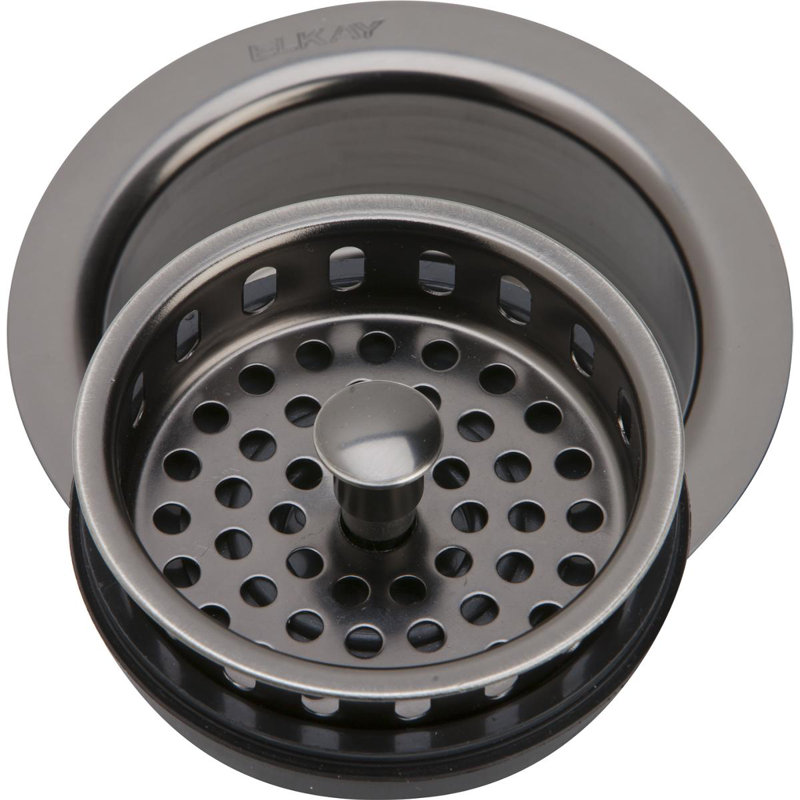 Disposer Flange 3.5" Pop-Up Kitchen Sink Drain, Antique Steel
