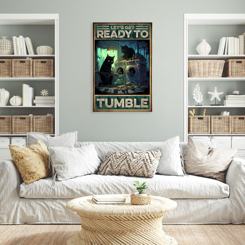 «Cat Lets Get Ready To Tumble», reproduction d'impression sur toile tendue, H 36 po x l 24 po x P 1,25 po