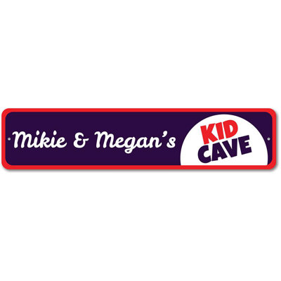 Kids Cave Metal Sign