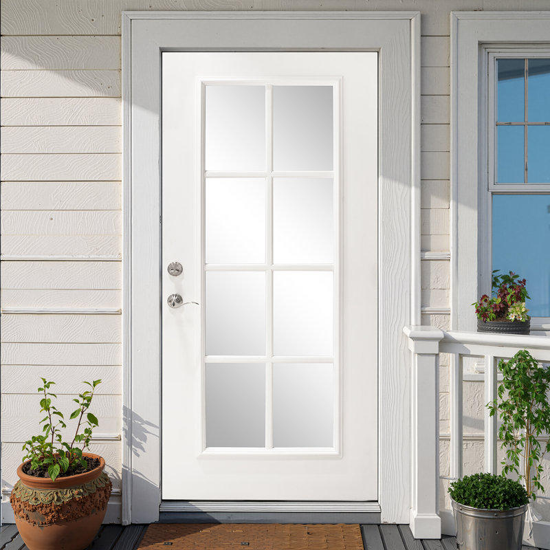 Porte d'entrée avant en verre givré 36 po x 8 po 36 po x 36 po