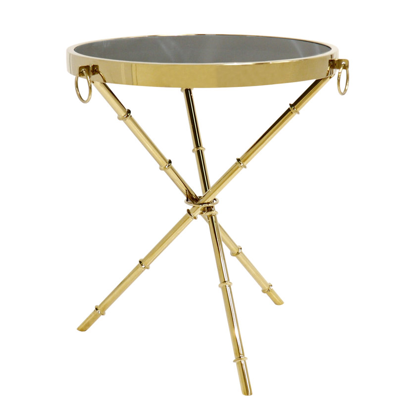 Table de bout en verre Vicenza, Or