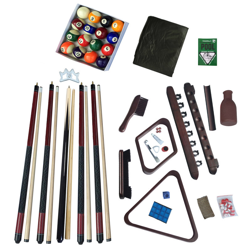 Deluxe Billiards Pool Table Accessory Kit, Mahogany