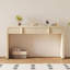 Modern Console Table With 2 Storage Drawers, Fluted Entryway Table With Rounded Silhouette For Hallway Living Room And Entryway-255297222