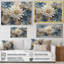«Simplicity Mums Bloom» en beige et bleu pâle II - Mums, art mural-97014190-97014189