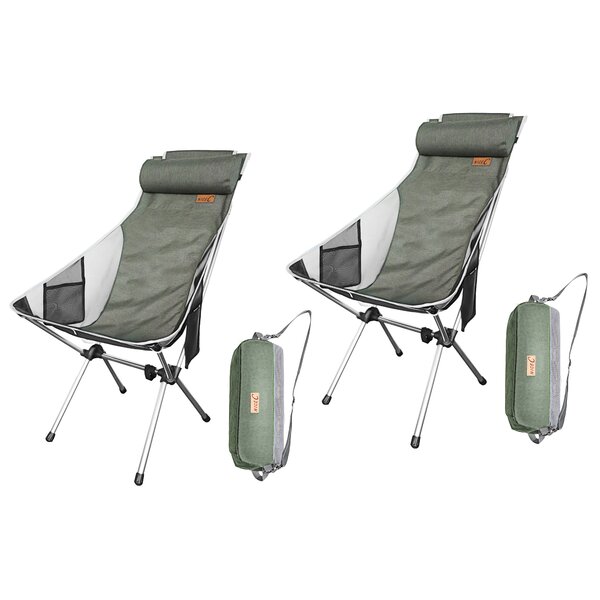 MoNiBloom Outdoor Portable Folding Camping Chair Backpacking Fishing Seat  with 2 Side Pocket