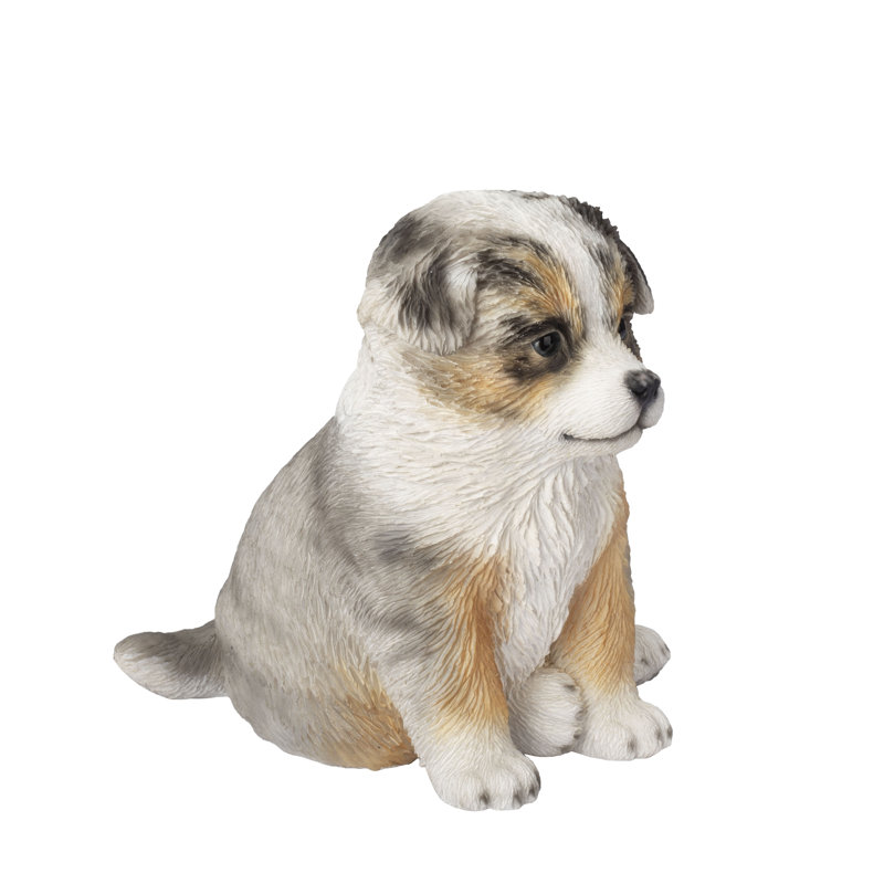 Australian shepherd | Handpainted Decorative Puppy Statue for Home & Garden Decor | Premium Polyresin Dog Statue | Gift for Dog Lovers | Weather-Resistant Indoor/Outdoor Decor