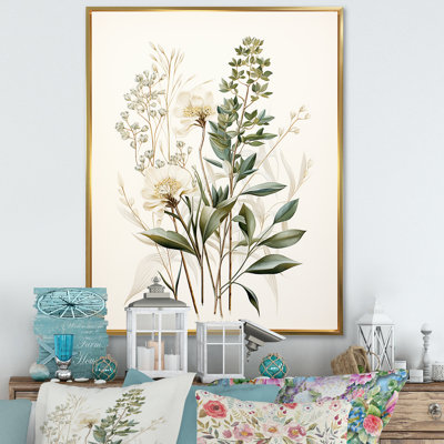 Impression sur toile botanique, impression de fines herbes vertes Minimal