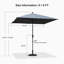 Parasol gris à manivelle carrée et inclinable 96 po-99526517-127280901