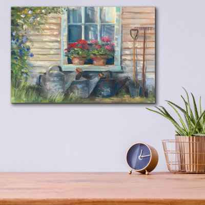 «Window With Geraniums» par Carol Rowan
