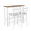 Ensemble de coin-repas à hauteur de bar rectangulaire en bois de 48 po avec 2 chaises pour petits espaces Farmhouse