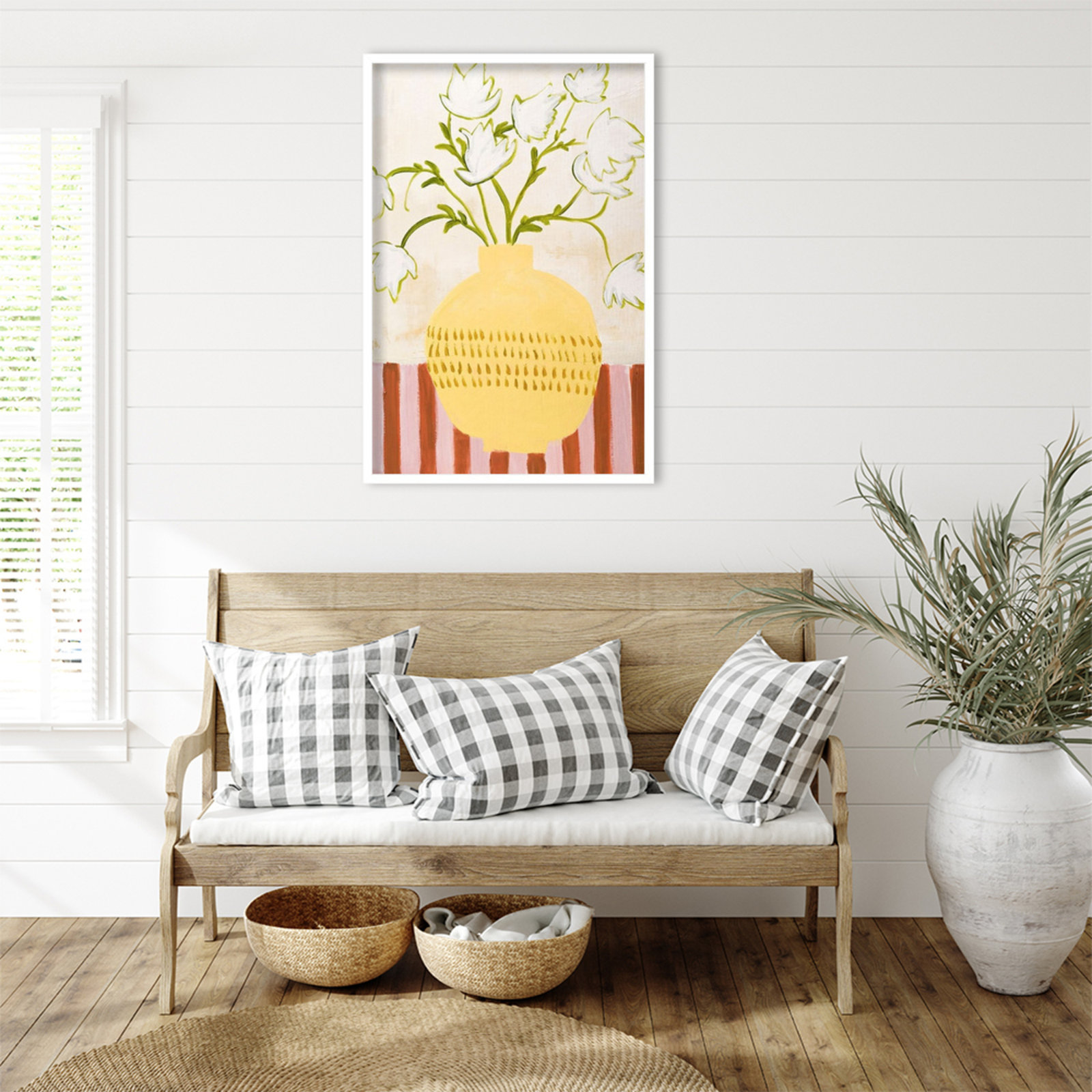 Yellow Vase Print by Design Fabrikken, 33" H x 23" W, White