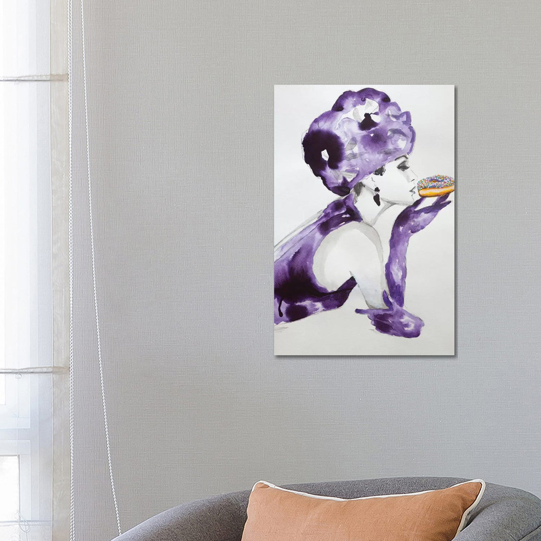 Purple Temptation von Tara Gamel - Galerie-verpackte Leinwand Giclée auf Leinwand