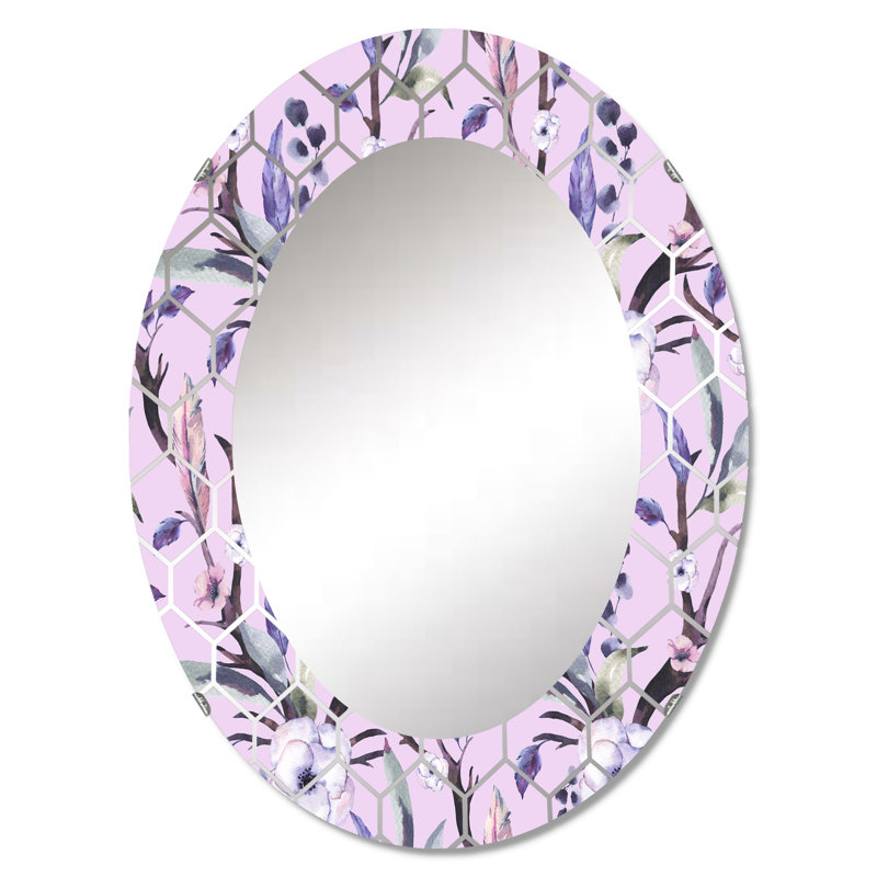 Anémones mauves sur fond rose, 30 po x 20 po
