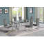 Ensemble de salle à manger en verre trempé transparent de 94 po x 46 po avec chaises en velours Hornick-1524866619-1504725745-1505097013