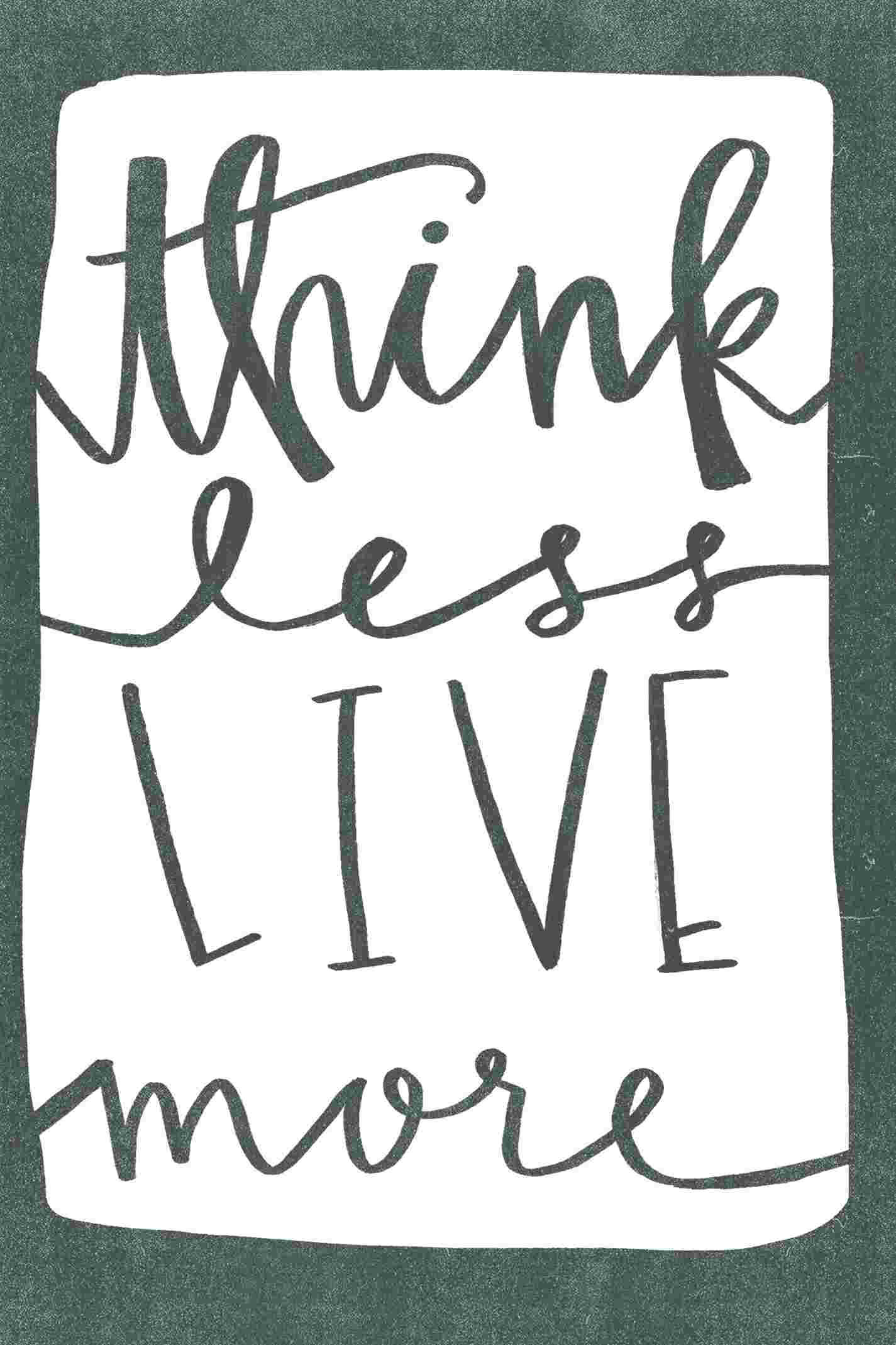 Think Less Drawing Trinx Think Less Gray - Wrapped Canvas Textual Art | Wayfair