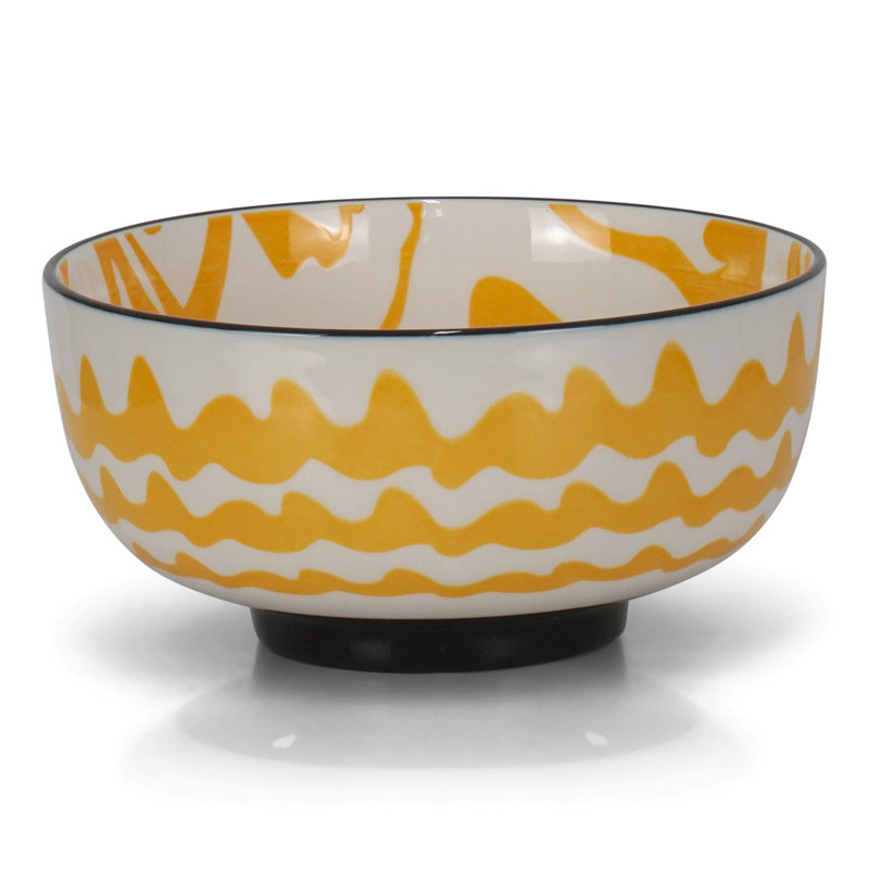 Bol à chevrons 5,5 po, Jaune