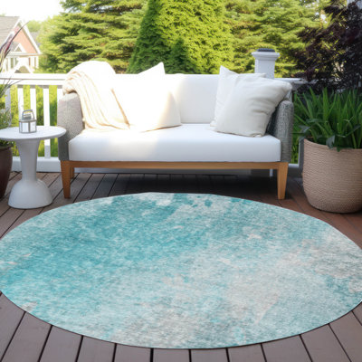 Alfonzo Stain Resistant Abstract Area Rug