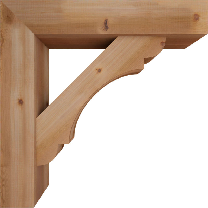 Support de bloc olympique avec entretoise décalée, 34 x 34, Cèdre rouge occidental de l 7 1/2 po (lisse)