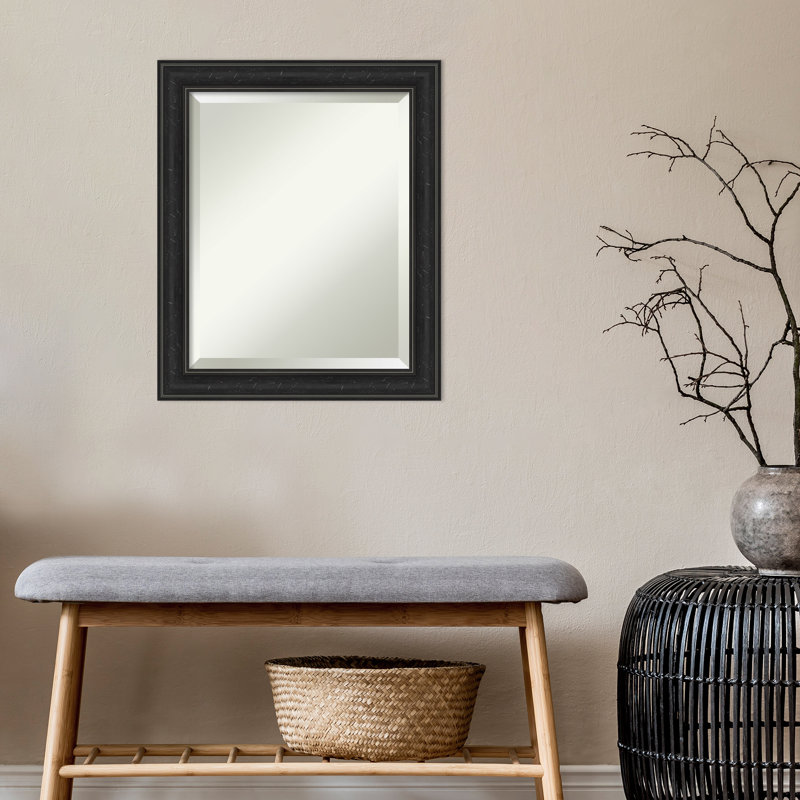 Miroir mural Mcbrayer, 24 po x 20 po, Noir