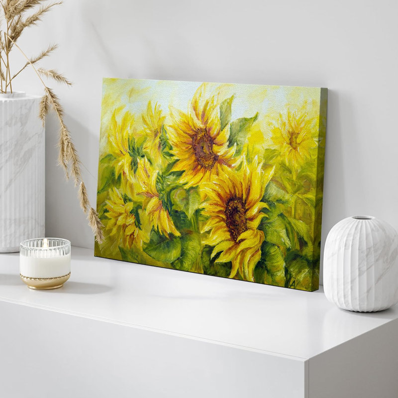 Tournesol «Sunflowers Modern Wall Decor Home Decor» sur, H 24 po x l 36 po