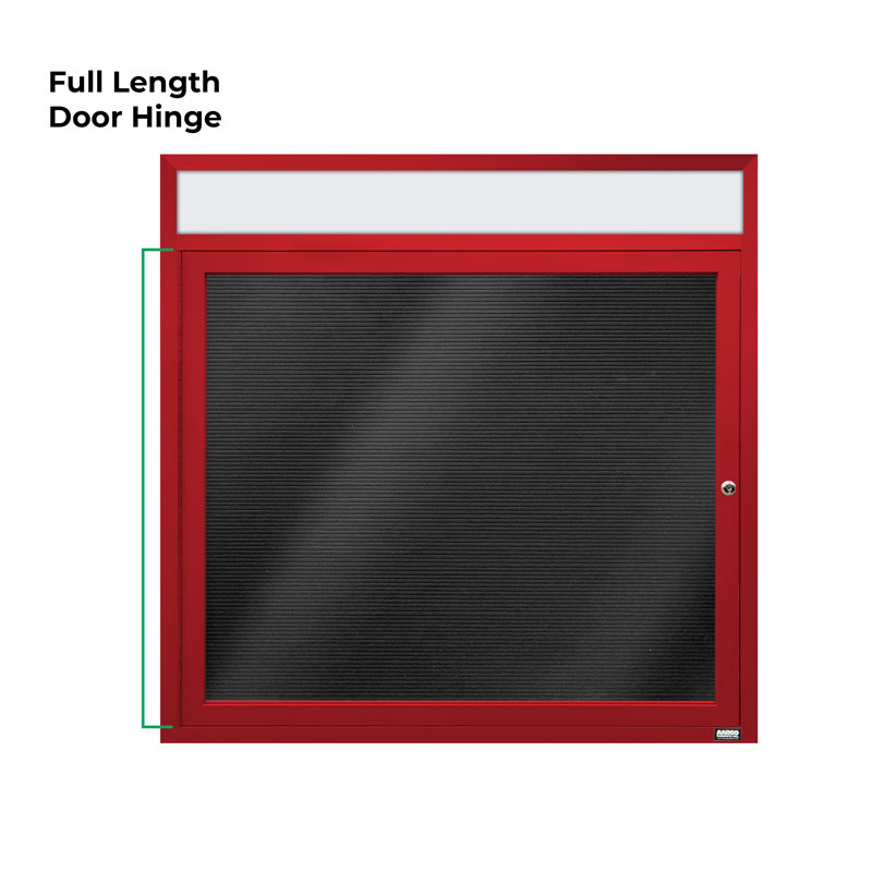 Carte à fixation murale délimitée directory cabinet, Rouge thermolaqué, Un, H 36 po x l 36 po