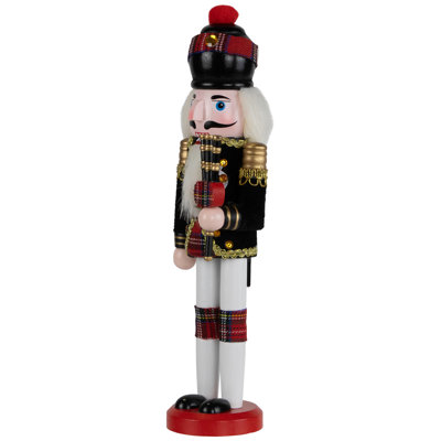 Mini figurine de Noël casse-noisette - 12 po - noir et rouge