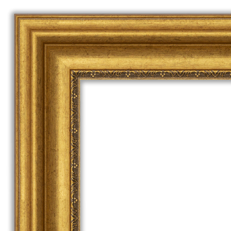 Miroir de salle de bain Jashawna, 31,75 po x 47,75 po, Doré