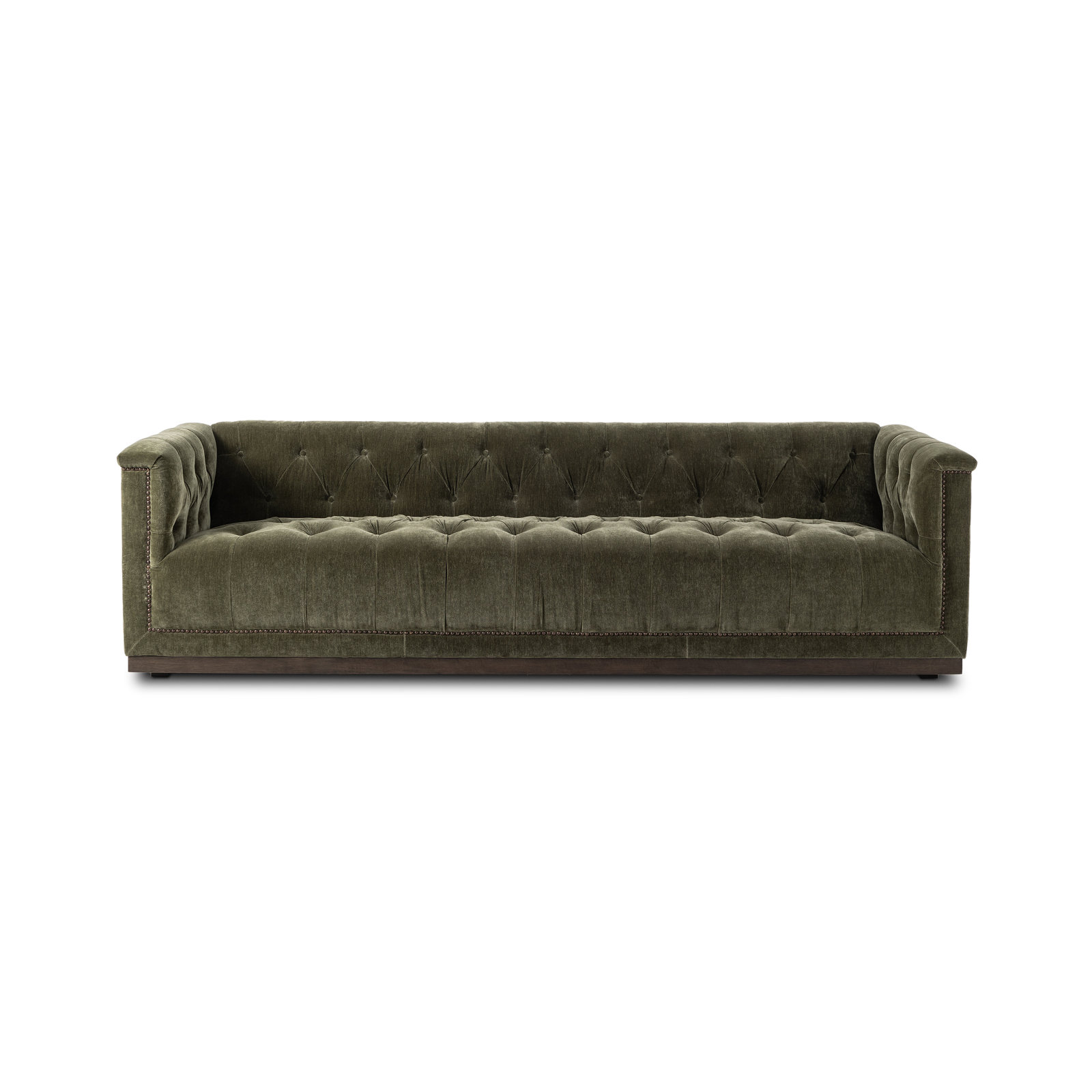 Chirlin 95'' Upholstered Chesterfield Sofa, Amici Moss