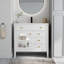 Meuble-lavabo de style médiéval 36 po avec lavabo et capteur de mouvement 36 po-128977329