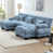 Chenille bleu