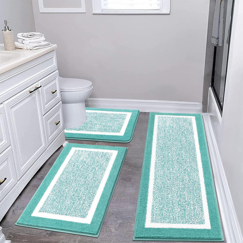 Non-Slip Bath Rug, Teal