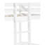 Lit superposé simple / blanc avec lattes blanches, capacité de 300 lb, facile à assembler, matériau en bois composite, lattes incluses, assemblage, fait de