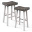Tabouret de comptoir en bois massif 24 "/ 31" sans dossier avec repose-pieds-453837021-453837020