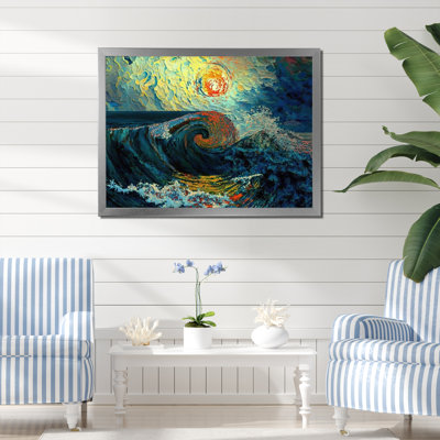" Wild Waves Breaking In The Sunset "