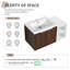 Meuble-lavabo mural simple 36 po avec comptoir en résine-46721953