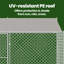 Cage à chien avec toit vidaXL argenté 236,22 po x 78,74 po x 100,8 po-132937218-132937220