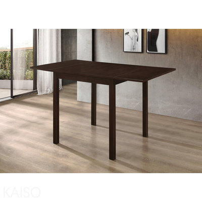 Rectangular 52-Inch Extension Dining Table, Cappuccino