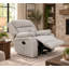 Fauteuil inclinable avec tissu haute performance et accoudoirs rembourrés, gris