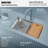 Quartz Undermount Sinks 32.5'' L Double Bowl Kitchen Sink-98291424
