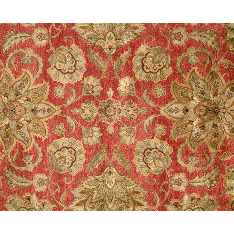 High-Quality Hand-Knotted Red And Black Area Rug